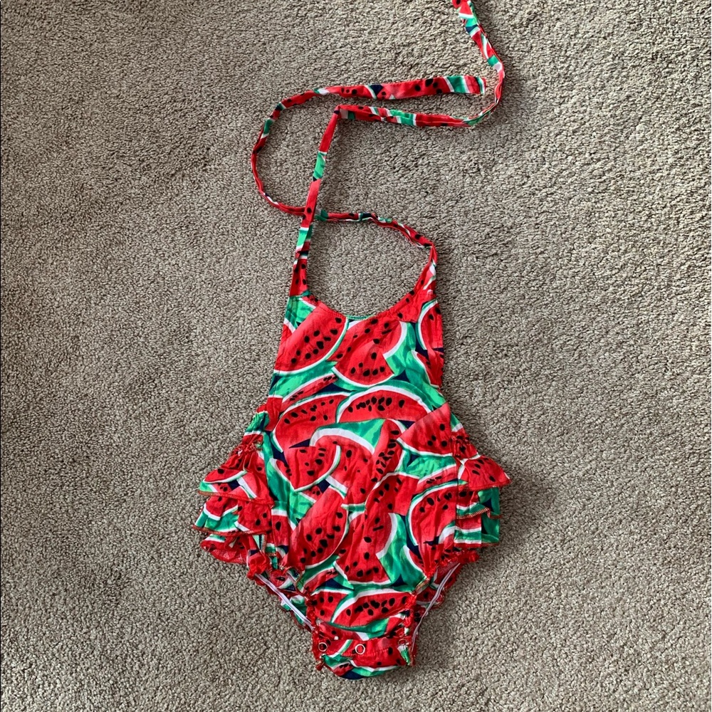 🛑SOLD🛑Watermelon Halter Romper
